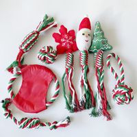 Cute Christmas Gift Tear-resistant Bends And Hitches Molar Dog Toy Set sku image 4