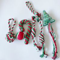 Cute Christmas Gift Tear-resistant Bends And Hitches Molar Dog Toy Set sku image 1