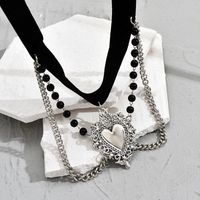 Cool Style Heart Shape Alloy Plating Women's Necklace main image 6