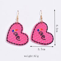1 Pair Romantic Sweet Letter Heart Shape Arylic Drop Earrings main image 7
