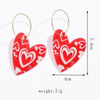1 Pair Sweet Geometric Heart Shape Polishing Arylic Drop Earrings main image 7