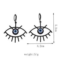 1 Pair Simple Style Devil's Eye Stoving Varnish Hollow Out Alloy Drop Earrings main image 7