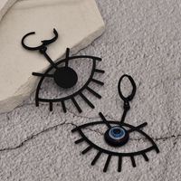 1 Pair Simple Style Devil's Eye Stoving Varnish Hollow Out Alloy Drop Earrings main image 5