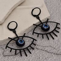 1 Pair Simple Style Devil's Eye Stoving Varnish Hollow Out Alloy Drop Earrings main image 4