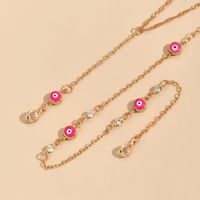 IG Style Simple Style Devil's Eye Alloy Plating Inlay Rhinestones Women's Pendant Necklace main image 7