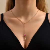 Style IG Style Simple L'Oeil Du Diable Alliage Placage Incruster Strass Femmes Pendentif main image 3
