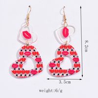 1 Paire Style IG Décontractée Style Simple Lèvres Forme De Cœur Polissage Arylique Boucles D'oreilles main image 8