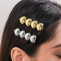Women's Sweet Simple Style Heart Shape Alloy Plating Hair Clip main image 1