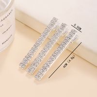 Women's Sweet Shiny Solid Color Rhinestone Plating Hair Clip main image 2