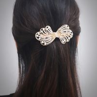 Women's Elegant Glam Geometric Metal Plating Inlay Artificial Pearls Rhinestones Hair Clip main image 6