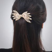 Women's Elegant Glam Geometric Metal Plating Inlay Artificial Pearls Rhinestones Hair Clip main image 3