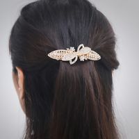 Women's Elegant Glam Geometric Metal Plating Inlay Artificial Pearls Rhinestones Hair Clip main image 4