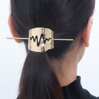 Women's Elegant Simple Style Geometric Metal Plating Hairpin main image 2