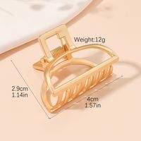 Women's Simple Style Solid Color Metal Plating Hair Claws main image 2