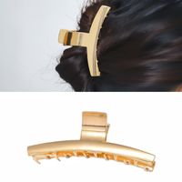 Women's Simple Style Solid Color Metal Plating Hair Claws main image 6