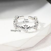 Wholesale Casual Simple Style Cross Copper Open Rings main image 2