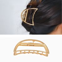 Women's Simple Style Solid Color Metal Plating Hair Claws main image 1