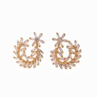 1 Pair IG Style Leaf Copper Ear Studs main image 6