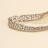 Cobre Elegante Brillante Geométrico Diamantes De Imitación Aretes Collar sku image 4