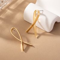 1 Pair Simple Style Lines Alloy 14K Gold Plated Ear Studs main image 3