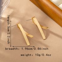1 Pair Simple Style Lines Alloy 14K Gold Plated Ear Studs main image 2