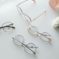 Casual Simple Style Geometric Pc Resin Square Full Frame Optical Glasses main image 4