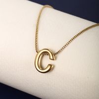 304 Stainless Steel 18K Gold Plated XUPING Simple Style Letter Necklace main image 6