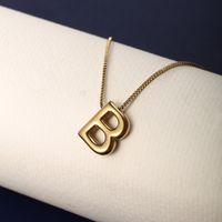 304 Stainless Steel 18K Gold Plated XUPING Simple Style Letter Necklace main image 5