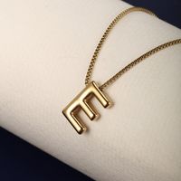 304 Stainless Steel 18K Gold Plated XUPING Simple Style Letter Necklace main image 8