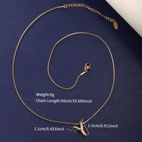 304 Stainless Steel 18K Gold Plated XUPING Simple Style Letter Necklace main image 2