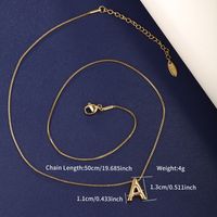 304 Stainless Steel 18K Gold Plated XUPING Simple Style Letter Necklace sku image 1