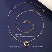 304 Stainless Steel 18K Gold Plated XUPING Simple Style Letter Necklace sku image 3