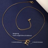 304 Stainless Steel 18K Gold Plated XUPING Simple Style Letter Necklace sku image 5