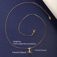 Edelstahl 304 18 Karat Vergoldet XUPING Einfacher Stil Brief Halskette sku image 9