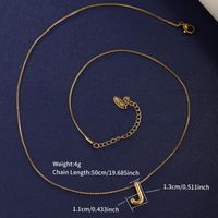 Edelstahl 304 18 Karat Vergoldet XUPING Einfacher Stil Brief Halskette sku image 10