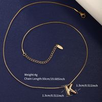 304 Stainless Steel 18K Gold Plated XUPING Simple Style Letter Necklace sku image 11