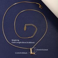 Edelstahl 304 18 Karat Vergoldet XUPING Einfacher Stil Brief Halskette sku image 12