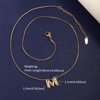 304 Stainless Steel 18K Gold Plated XUPING Simple Style Letter Necklace sku image 13