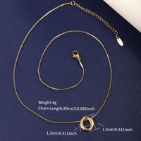 304 Stainless Steel 18K Gold Plated XUPING Simple Style Letter Necklace sku image 15