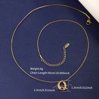 Edelstahl 304 18 Karat Vergoldet XUPING Einfacher Stil Brief Halskette sku image 17