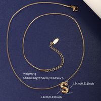 304 Stainless Steel 18K Gold Plated XUPING Simple Style Letter Necklace sku image 19