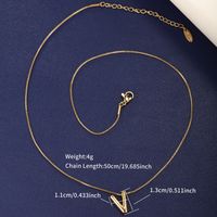 304 Stainless Steel 18K Gold Plated XUPING Simple Style Letter Necklace sku image 22