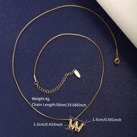 304 Stainless Steel 18K Gold Plated XUPING Simple Style Letter Necklace sku image 23