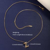 304 Stainless Steel 18K Gold Plated XUPING Simple Style Letter Necklace sku image 26