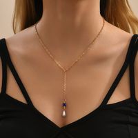 IG Style Simple Style Geometric Alloy Plating Rhinestones Women's Pendant Necklace main image 3