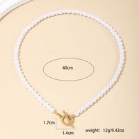 Elegant Simple Style Geometric Artificial Pearl Copper Beaded Plating Women's Necklace main image 2