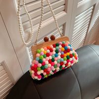 Women's Medium Plush Multicolor Cute Lock Clasp Dome Bag main image 3
