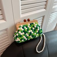 Women's Medium Plush Multicolor Cute Lock Clasp Dome Bag main image 4