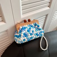 Women's Medium Plush Multicolor Cute Lock Clasp Dome Bag main image 5