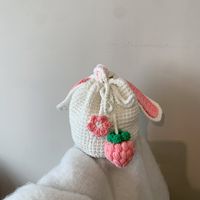 Women's Small Yarn Flower Strawberry Cute String Crossbody Bag main image 3
